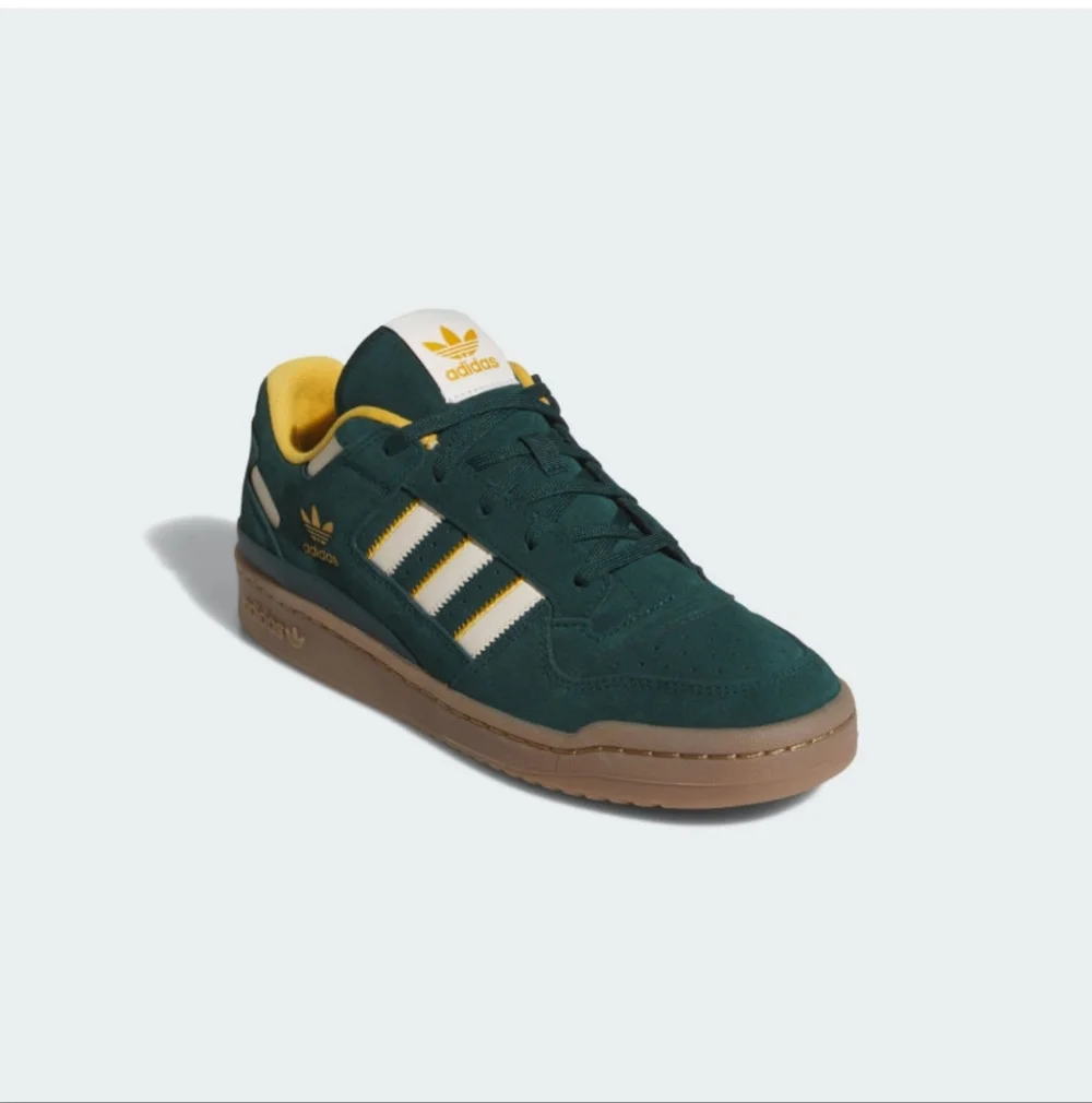 adidas Forum Low CL Causal Aurora Ivy White Green Yellow JQ2656 Men's Size 9.5